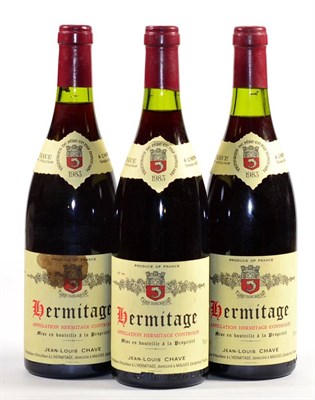 Lot 2097 - Domaine Jean-Louis Chave Hermitage 1983 (x3) (three bottles)