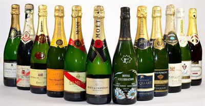 Lot 2103 - A Mixed Parcel of Champagne and Sparkling Wine Including: Moet Champagne, Marquis de Prevel...