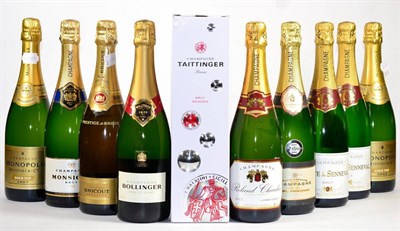 Lot 2105 - A Mixed Parcel of Champagne Including: Heidsieck Gold Top 2007; 2009; Taittinger NV; Bollinger...