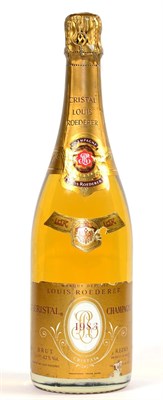 Lot 2113 - Louis Roderer Cristal 1983, vintage champagne U: 1cm inverted, tatty label