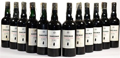 Lot 2147 - Sandeman 1966, vintage port (twelve bottles) U: all labels detached but present