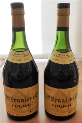 Lot 2163 - Prunier & Cie Reserve de la Vielle Maison Cognac 1900 (x2) (two bottles)