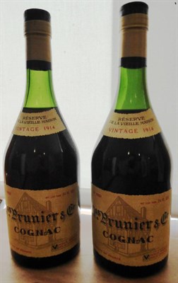 Lot 2165 - Prunier & Cie Reserve de la Vielle Maison Cognac 1914 (x2) (two bottles)