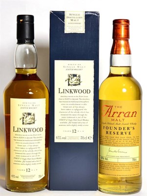Lot 2174 - Arran Founder's Reserve, 70cl, 40%; Linkwood Flora and Fauna Series, 70cl, 43%, boxed (two bottles)