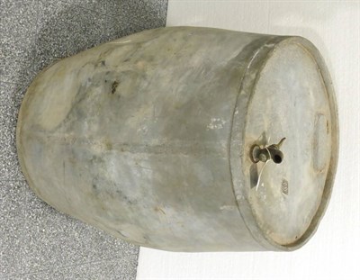 Lot 2047 - A 60 Litre Oil Can, labelled The Property of Anglo-American Oil Co Ltd, with brass tap, height 85cm