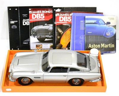 Lot 2007 - A James Bond DB5 1.8 Scale Model, with 86 part work magazines which were used to build the car, two