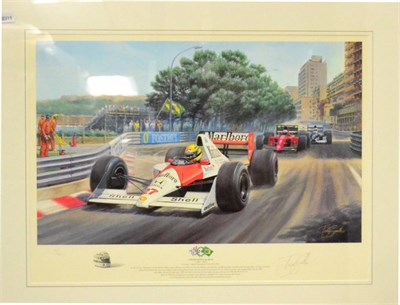 Lot 2026 - After Tony Smith ";Ayrton Senna da Silver";, showing Monaco Grand Prix Limited edition colour print