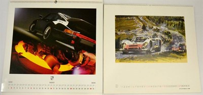 Lot 2040 - Four 1980's Porsche Calendars, including a 1984 Motor Sport example, a 1988 Motor Racing...