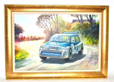 Lot 2032 - Tony Smith 20th Century Contemporary, MG Metro 6R4 with Tony Pond Driving in the 1986 Rally...