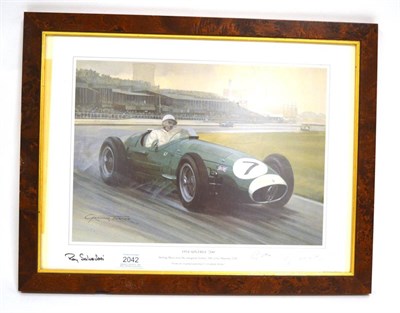 Lot 2042 - After Graham Turner ";1954 Aintree 200"; Stirling Moss winning the Inaugural Aintree 200 in his...