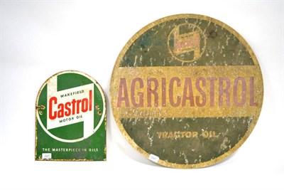 Lot 2047 - A Wakefield Castrol Motor Oil Single-Sided Enamel Advertising Sign, of rounded rectangular form...