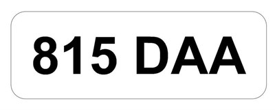 Lot 2060 - Cherished Registration Number 815 DAA, with retention certificate   Buyer's premium of 10%...