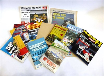 Lot 2012 - A 1957 Aintree Grand Prix D'europe Race Programme; A Quantity of 1970/80's Race Programmes relating