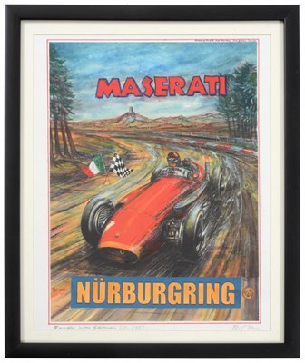 Lot 2013 - After Phil May ";Maserati of Nurburgring Maserati 250f, Fangio wins German GP 1957, five times...