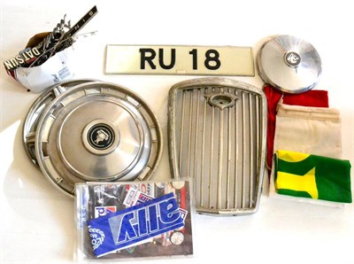 Lot 2049 - A Quantity of Automobilia to include; badges from 750 motor club, Capri, Cortina, Datsun,...