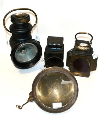 Lot 2058 - A Large Vintage Lamp, clear glass, P & H Powell * Hanmer Ltd manufacturers Birmingham no 520...