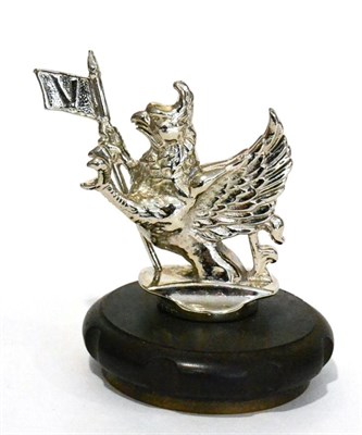 Lot 2081 - A Chrome Car Mascot circa 1920 from a Vauxhall Griffin, stamped ";Jo Fray Ltd";, bolted to a...