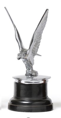 Lot 2094 - A Riley Chrome Car Mascot in the form of a Kestrel, wings outstretched, standing on a radiator...
