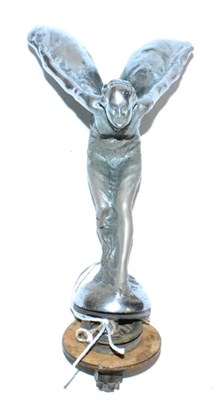 Lot 2103 - A 1930s Chrome Plated Rolls-Royce Spirit of Ecstasy Car Mascot, the underside of the wings...