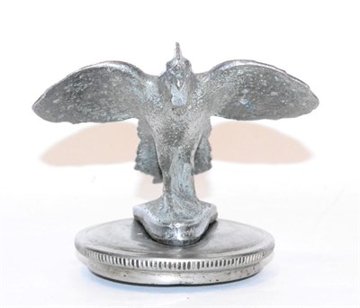 Lot 2104 - A 1930s Chrome Car Mascot from a Morris 8 as a Flying Bird, with wings outstretched, raised on...