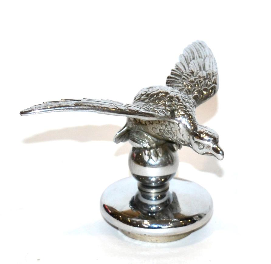 Lot 2106 - A 1930s Alvis Chrome Plated Car Mascot in the form of an Eagle, with wings outstretched standing on
