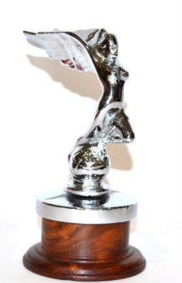 Lot 2107 - A Chrome Plated Car Mascot for a Triumph Dolomite, modelled as a nude lady with wings outstretched