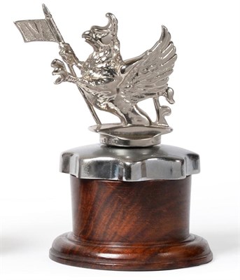 Lot 2111 - A 1920s Chrome Car Mascot from a Vauxhall Griffin, the base stamped ";Joe Fray Ltd";, mounted...