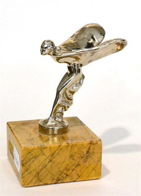 Lot 2124 - A Rolls Royce Spirit of Ecstasy Chrome Car Mascot, the base signed ";C Sykes Rolls-Royce Ltd...