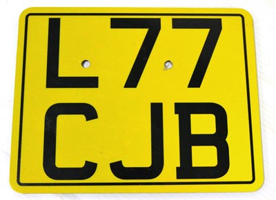 Lot 2159 - Cherished Registration Number L77 CJB, with retention certificate   Buyer's premium of 10%...