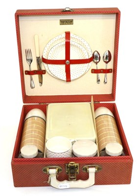Lot 2032 - A Brexen Red and White Polka Dot Picnic Set, Model 7582, in original complete condition...