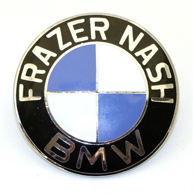 Lot 2036 - An Original BMW Frazer Nash Enamel Car Badge, in unused condition, the verso with original...