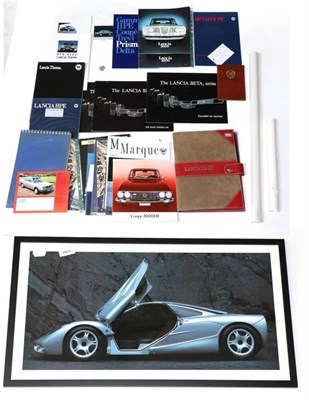 Lot 2073 - A Collection of 1970s Lancia Ephemera, to include: four 1978 Gamma Belina and Grand Tourismo...