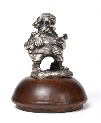 Lot 2089 - ;The Motor Cyclist;: A Rare and Amusing 1920's Accessory Mascot, featuring a puzzled motor cyclist