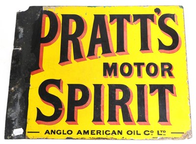 Lot 2141 - A ";Pratt's Motor Spirit - Anglo-American Oil Company Ltd"; Double-Signed Enamel Advertising...