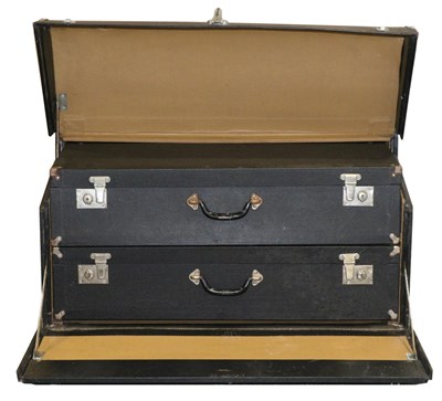 Lot 1001 - A 1920/30s Brooks Automobile Case, the outer case with hinged lid and fall front with chrome...