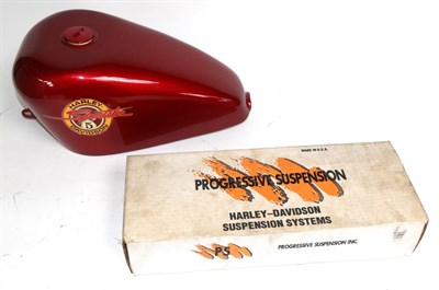 Lot 1019 - A Pair of Unused Harley-Davison Sportster Rear Shock Absorbers, boxed, and a Harley-Davison...