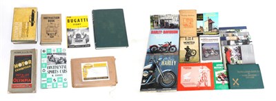 Lot 1073 - Three Boxes Including Motorcycle Books, Leaflets and Magazines; Samuel Trucks and Trailers,...