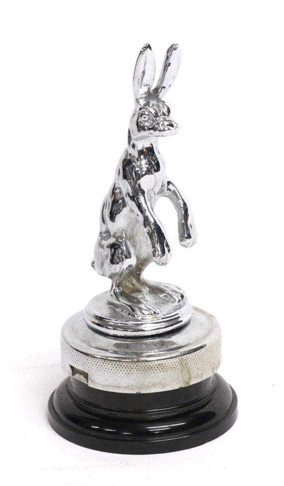 Lot 1082 - A 1930s Chrome Alvis Seated Hare Car Mascot,