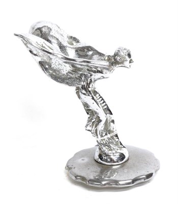 Lot 1084 - A 1930s Chrome Plated Rolls Royce Spirit of Ecstasy Car Mascot, mounted on a chrome radiator...