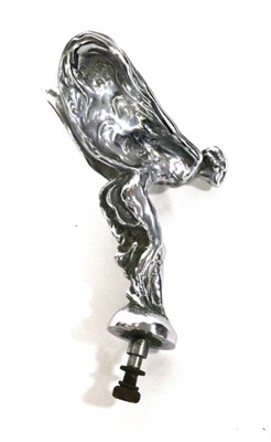 Lot 1103 - A Chrome Plated Spirit of Ecstasy Car Mascot, for a Rolls Royce 20/25, circa 1930, the base...