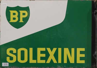 Lot 1119 - A ";BP Solexine"; Double-Sided Enamel Sign, drill holes and mounting flange, stamped ART-FRANCE...