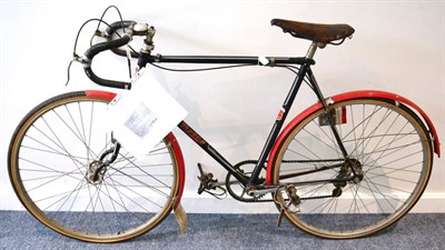 Lot 1155 - A Bates of London The Grand Vigrandis Bicycle, frame no.VE8734, circa 1938, original leather...