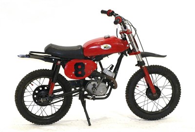 Lot 1160 - Moto Mornini Style 49cc Childs Scrambler Motor Bike, painted red, no paper work to confirm make...