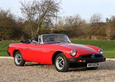 Lot 1172 - 1975 MGB Roadster  Registration number: HKO 823N Date of first registration: 01/04/1975 Vin number