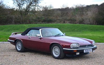 Lot 1174 - 1990 Jaguar XJS V12 Convertible Registration number: H120 FLV Date of first registration:...