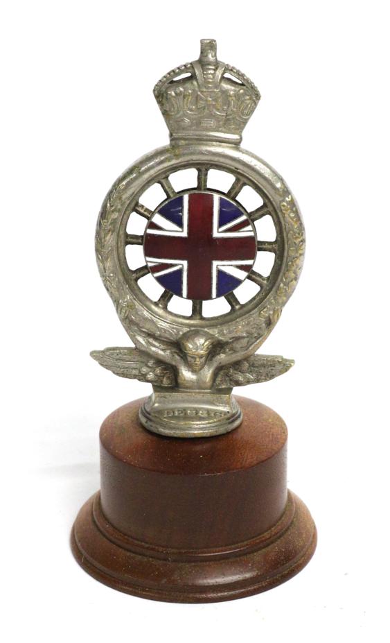 Lot 44 - A King George V Royal Automobile Club Membership Nickel on Brass Car Bonnet Ornament,...