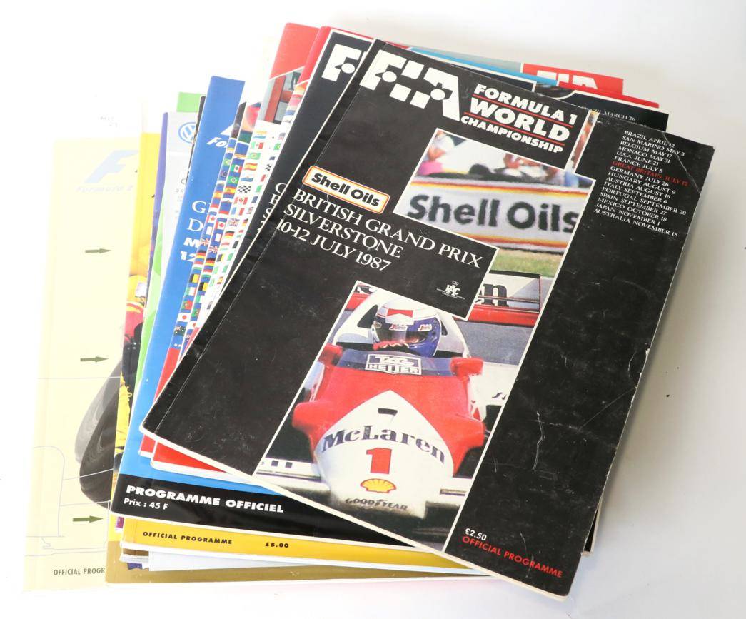 Lot 108 - A Collection of Formula 1 Grand Prix Race Programmes, dated  Belgium Grand Prix 31st August...