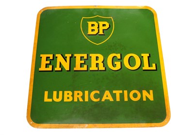 Lot 207 - A BP Single-Sided Enamel Advertising Sign, with yellow lettering on a green ground BP Energol...