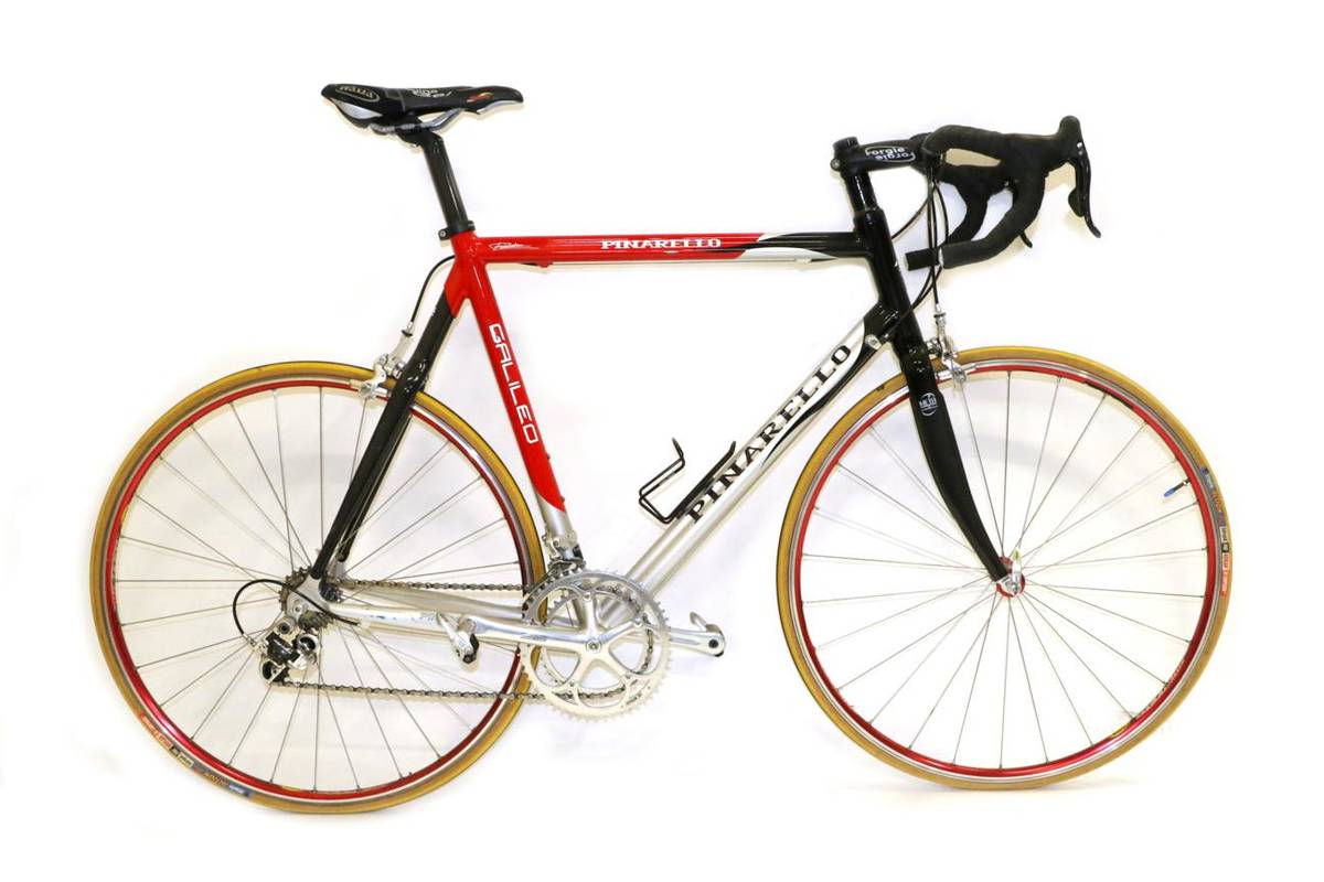 Lot 238 - A Pinarello Galileo Road Bike, with aluminium 7003T6 frame, with Octavia racing seat, Recode...