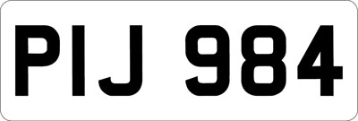 Lot 252 - Cherished Number Plate PIJ 984, with retention certificate